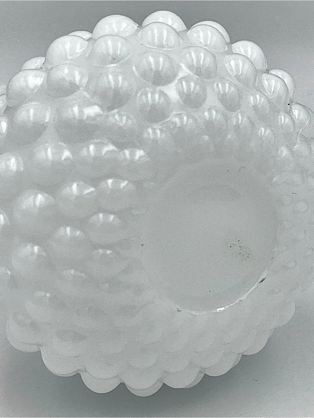 Vintage E.O. Brody White Milk Glass Hobnail Bud Vase – Bulbous Base - MCM